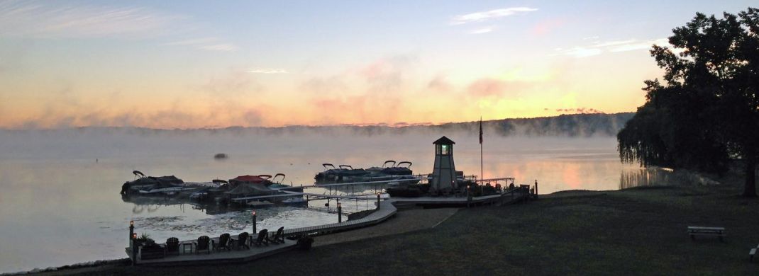 Silver Lake in Kenosha, WI - Lake View at Dusk