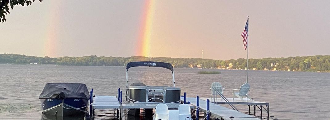 Silver Lake in Kenosha, WI - Rainbow Following a Storm Silver Lake in Kenosha, WI - Rainbow Following a Storm