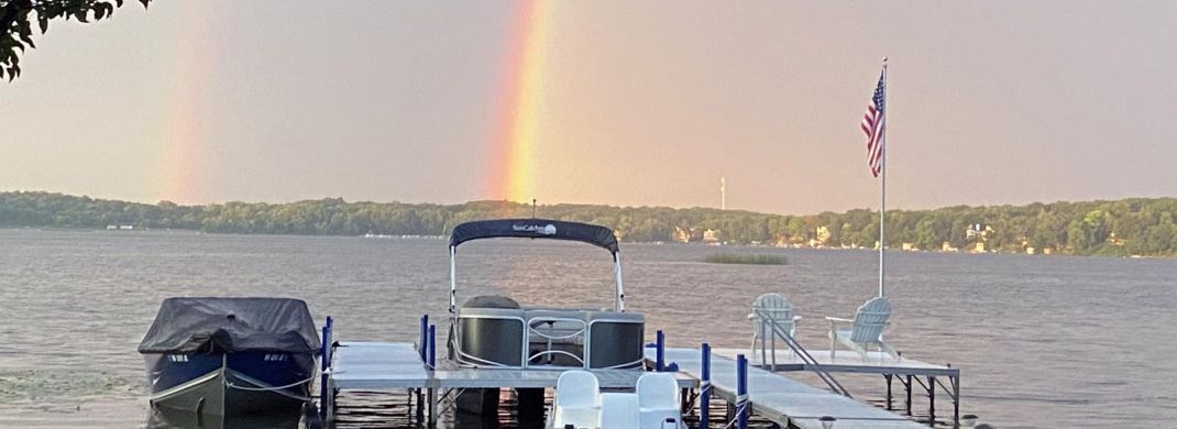 Silver Lake in Kenosha, WI - Rainbow Following a Storm