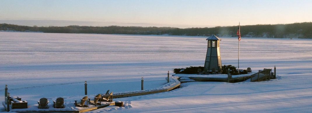 Silver Lake in Kenosha, WI - Winter View